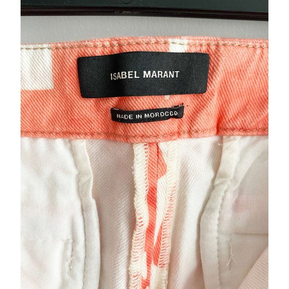 ** LAST CHANCE ** Isabel Marant Red Printed jeans, size 36FR, fits a size 2. - Picture 4 of 8